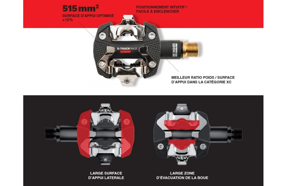 Pédales VTT LOOK XC X-Track Race Carbon 4 Pédales VTT LOOK XC X-Track Race Carbon – Image 2